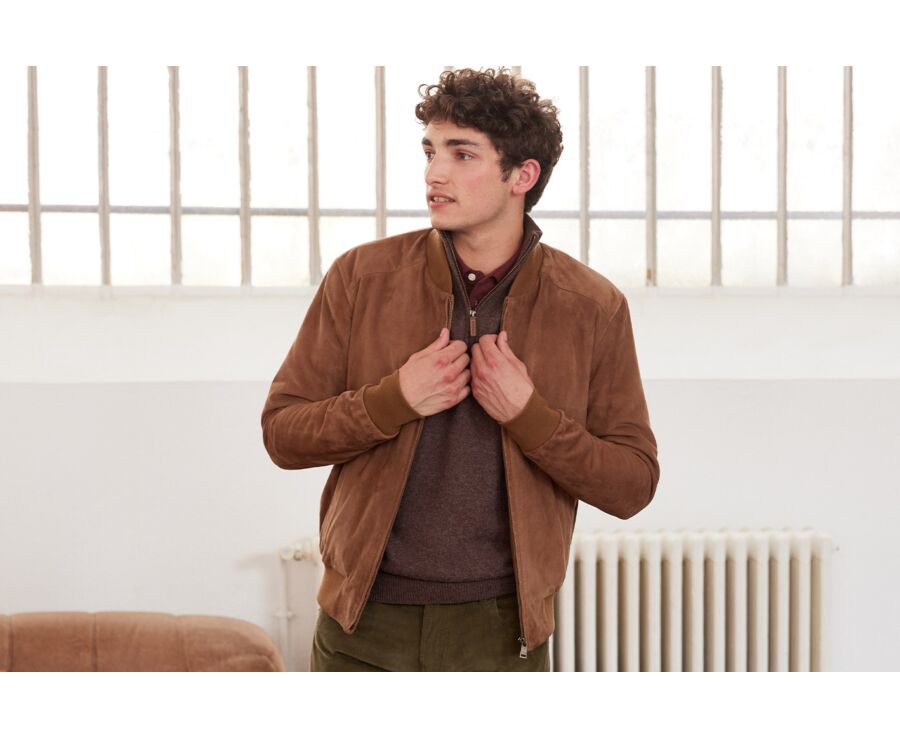 Havana Suede Leather Jacket - SEAN II