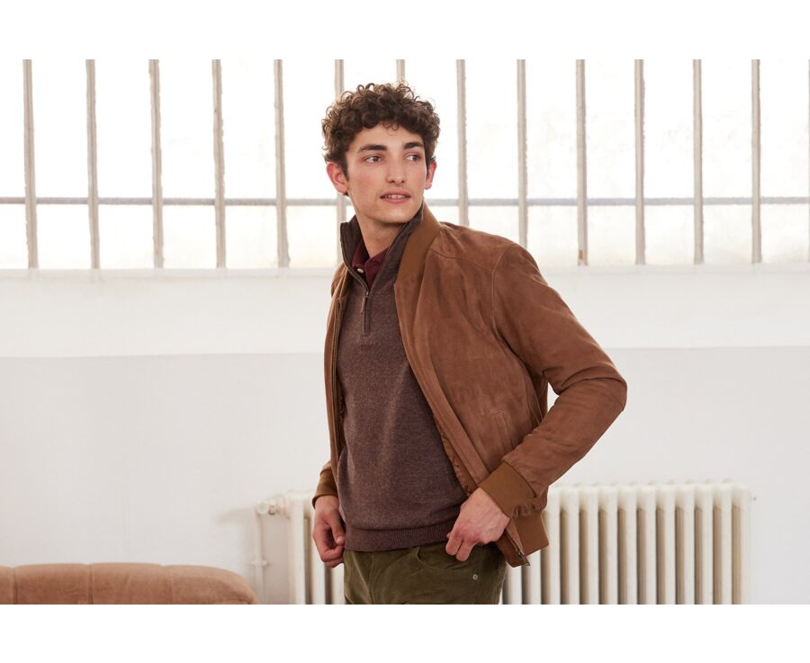 Havana Suede Leather Jacket - SEAN II