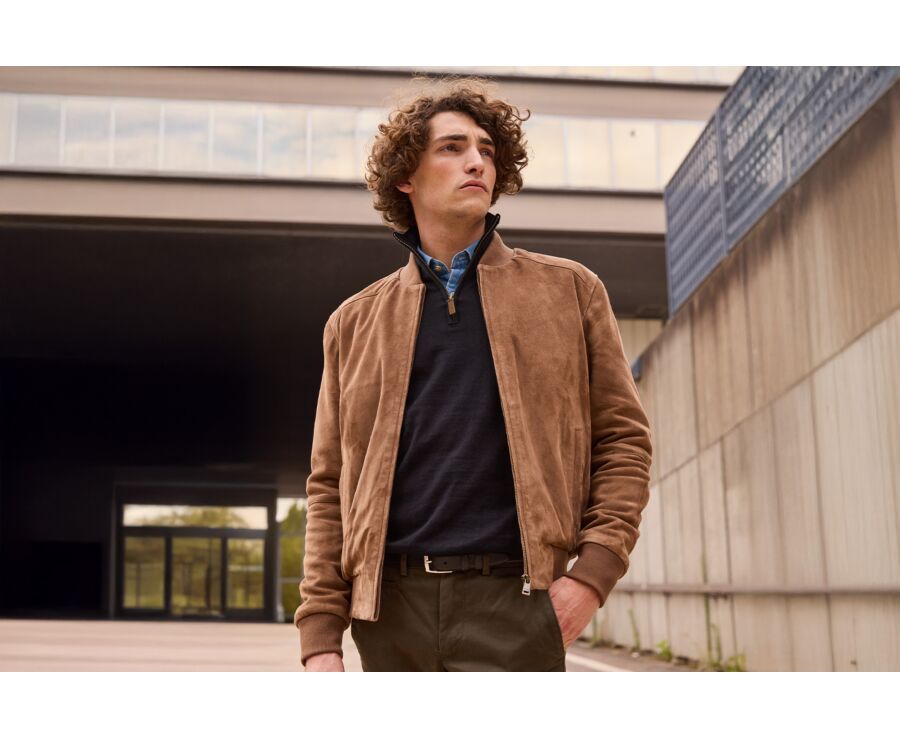 Havana Suede Leather Jacket - SEAN II
