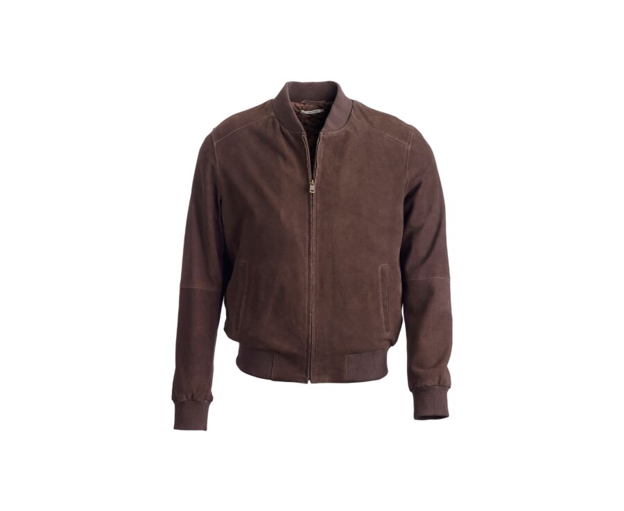 Chocolate Suede Leather Jacket - SEAN II