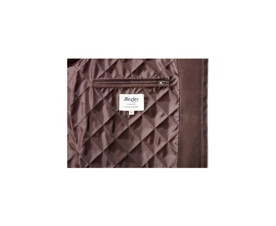 Chocolate Suede Leather Jacket - SEAN II