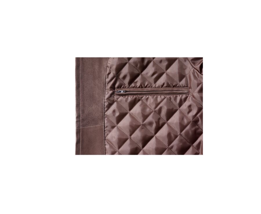 Chocolate Suede Leather Jacket - SEAN II