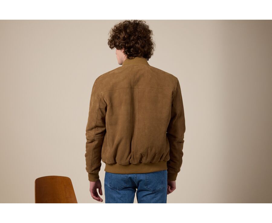 Tobacco Suede Leather Jacket - SEAN II