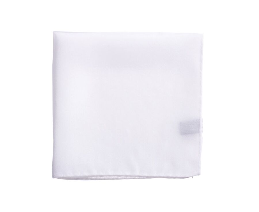 White Mulberry Silk Pocket Square