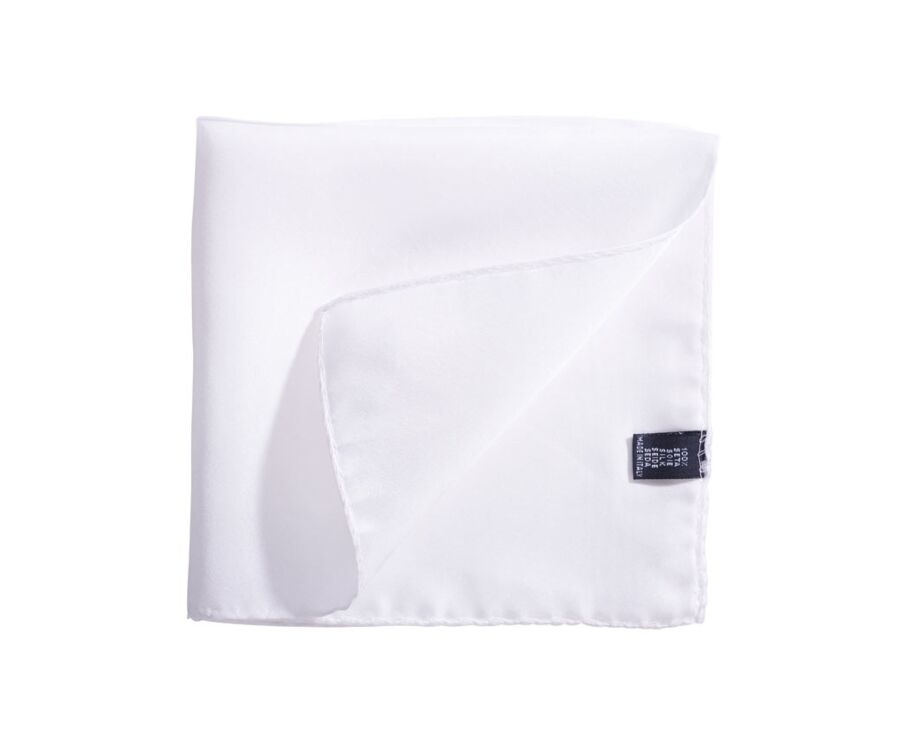 White Mulberry Silk Pocket Square
