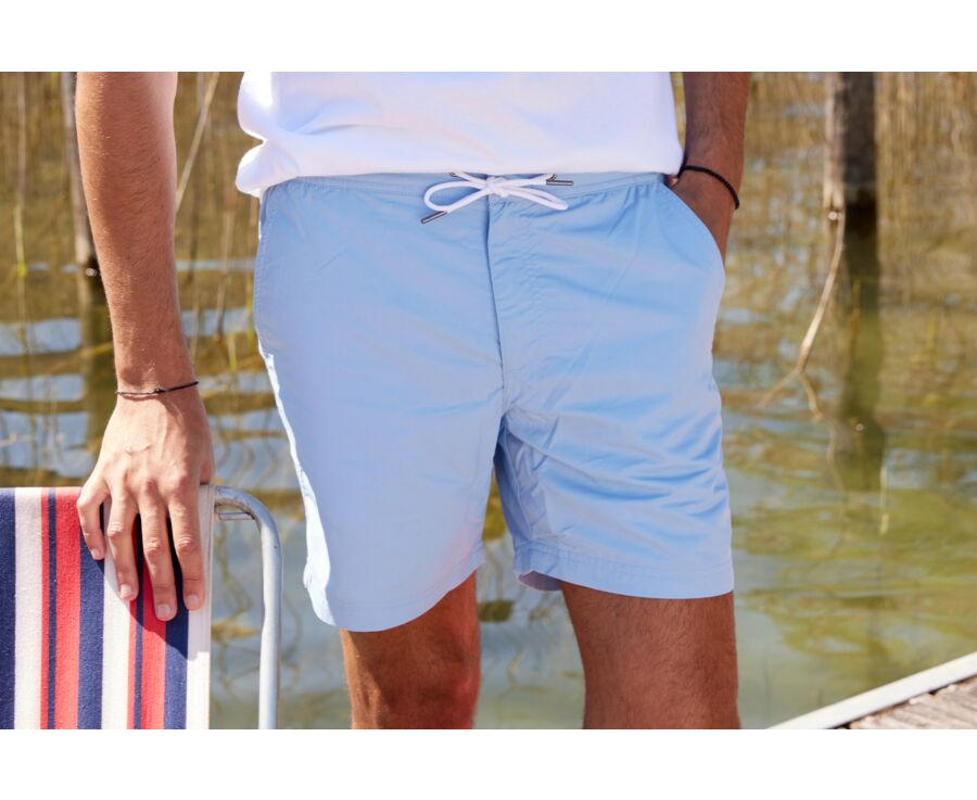 Light Blue Men's swim short - BRENTAN