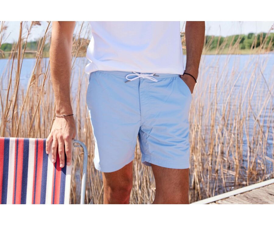 Light Blue Men's swim short - BRENTAN