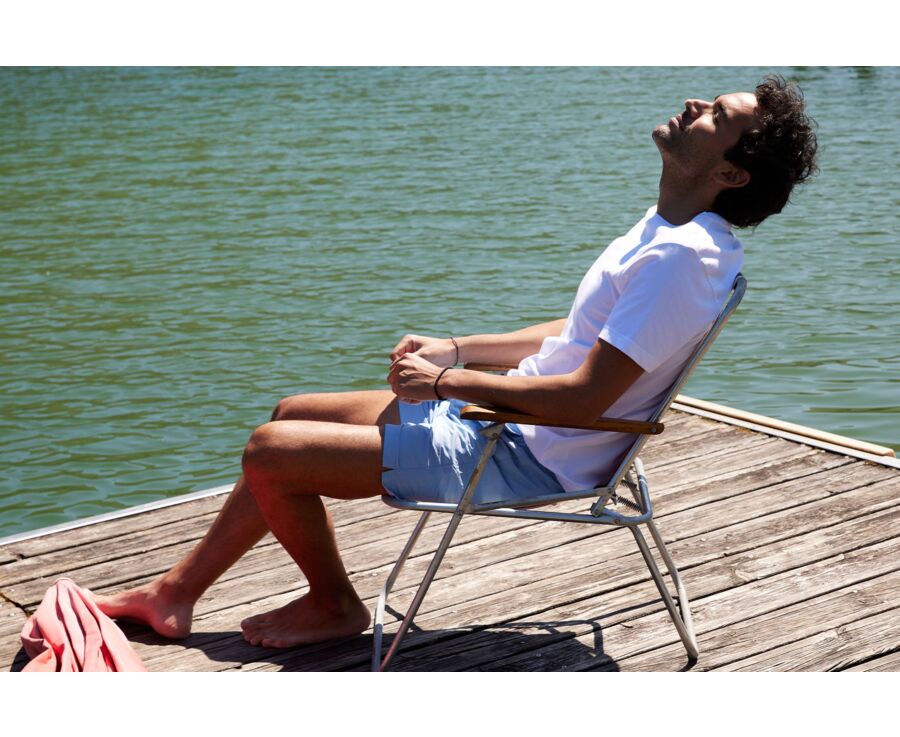 Light Blue Men's swim short - BRENTAN