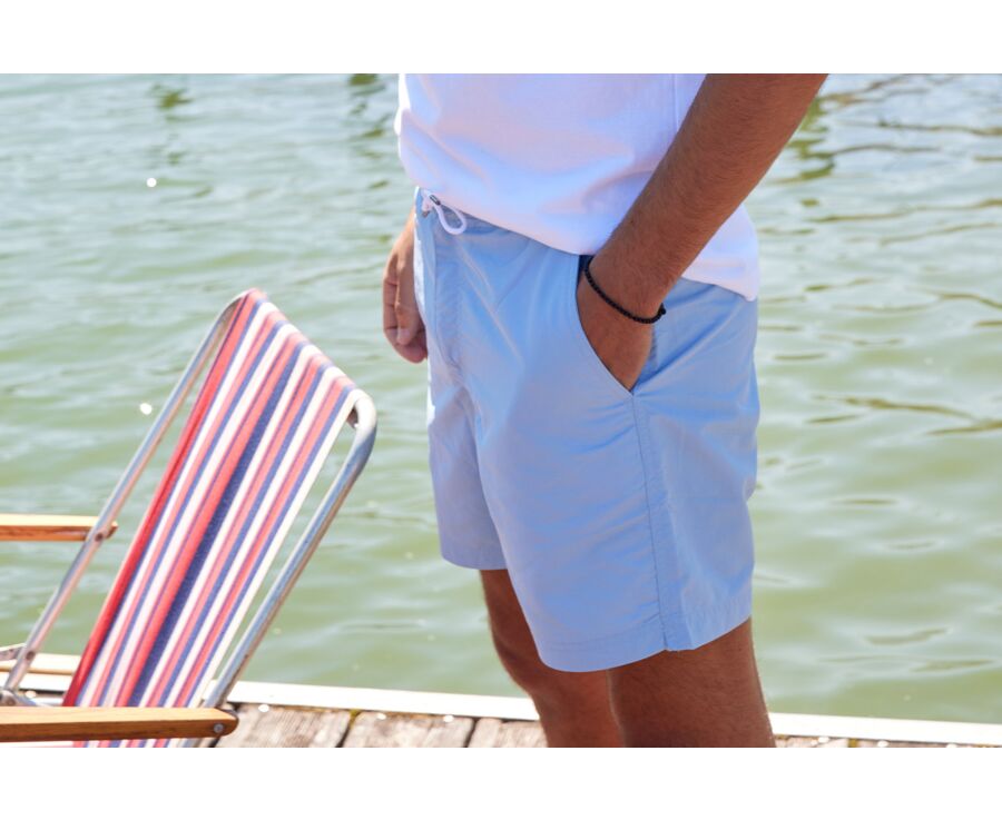 Light Blue Men's swim short - BRENTAN