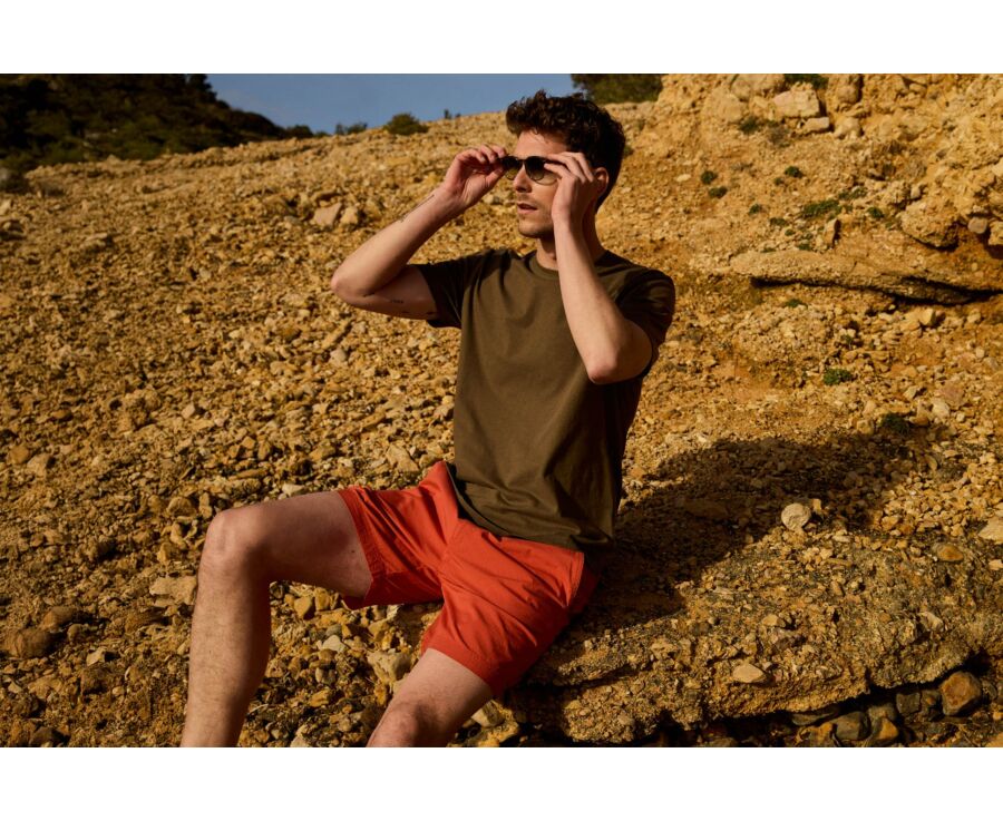 Men’s Basque red swim shorts - BRENTAN