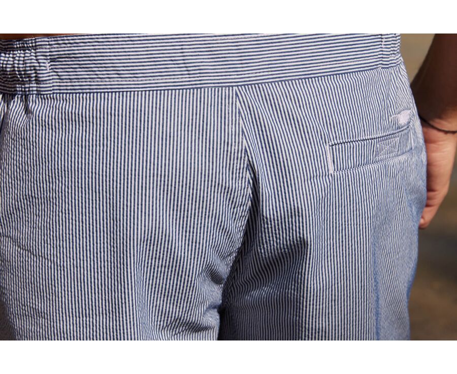 Navy stripes Men's swim short - BRENTAN
