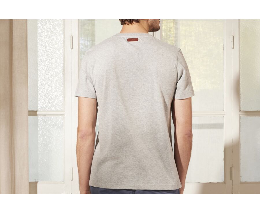 Men’s organic cotton T-shirt - Light Grey Melange - EDGAR III