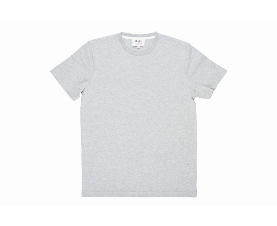Light Grey Melange organic cotton plain t-shirt - EDGAR III