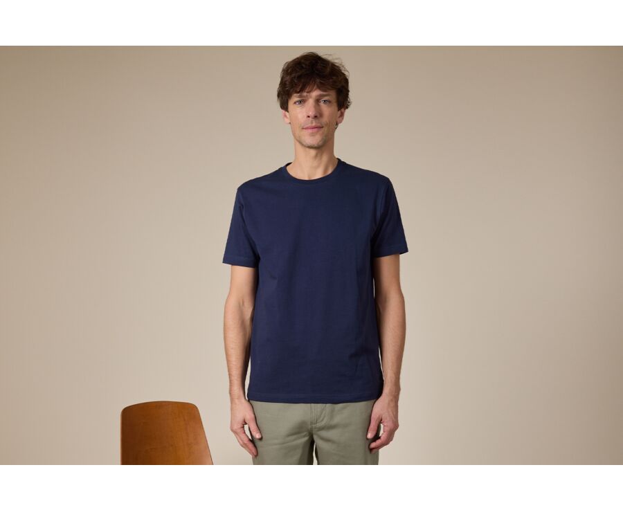 Men’s organic cotton T-shirt - Navy - EDGAR III