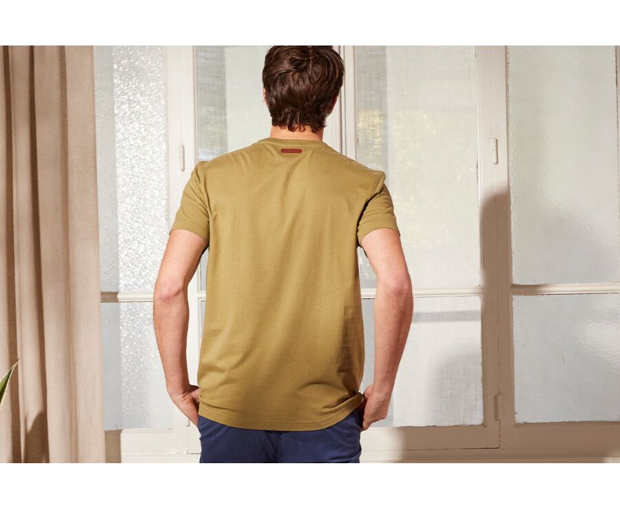 Light Khaki organic cotton plain t-shirt - EDGAR III
