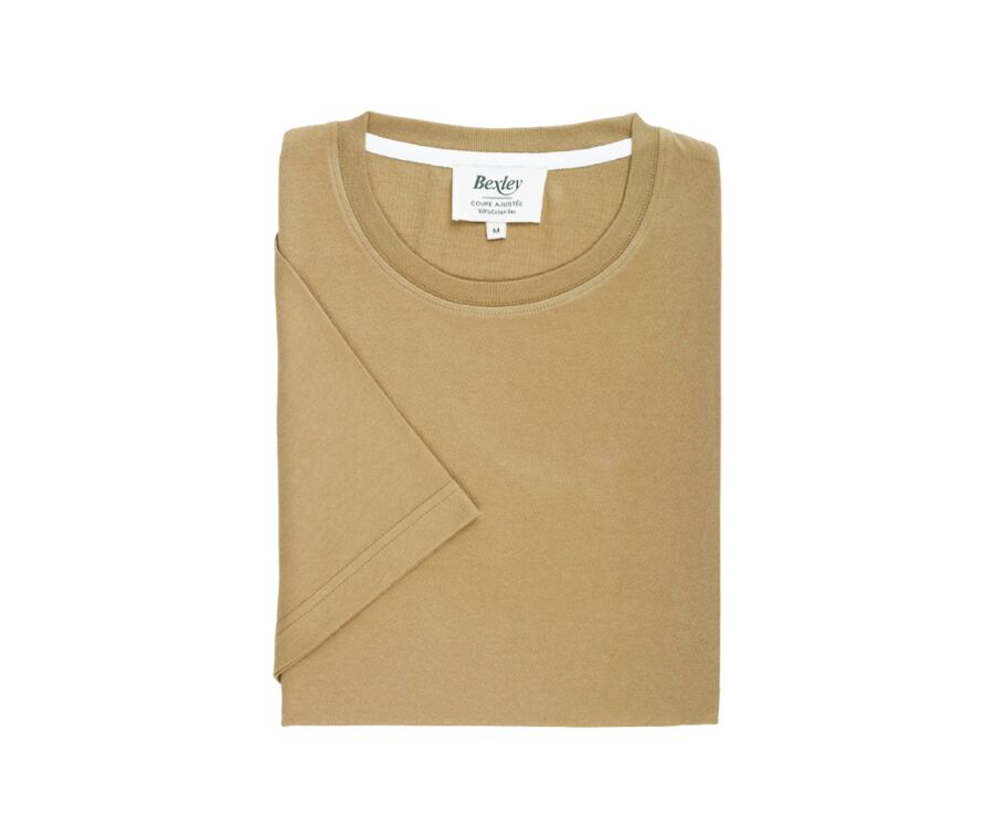 Light Khaki organic cotton plain t-shirt - EDGAR III