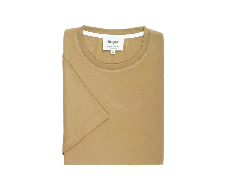Light Khaki organic cotton plain t-shirt - EDGAR III