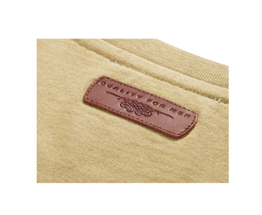 Light Khaki organic cotton plain t-shirt - EDGAR III