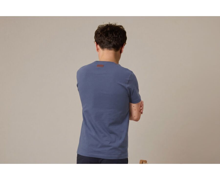 Men’s organic cotton T-shirt - Grey  Blue - EDGAR III