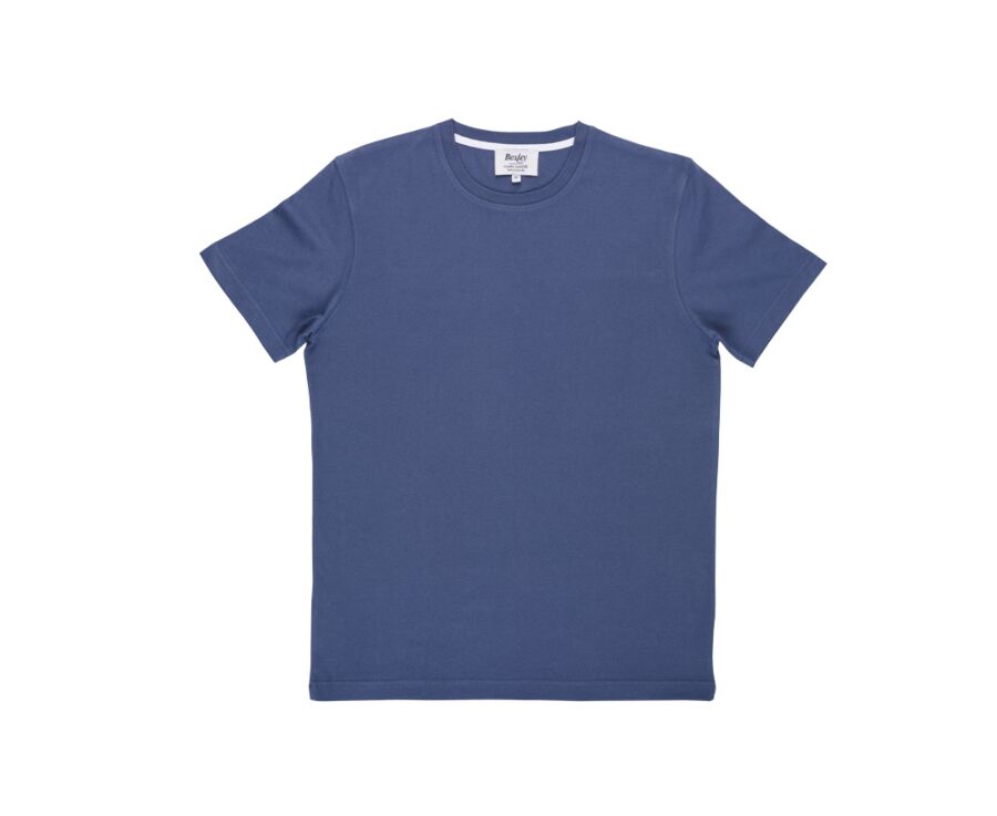 Grey Blue organic cotton plain t-shirt - EDGAR III