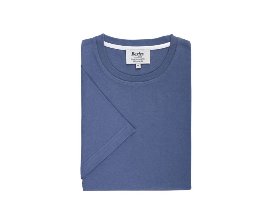 Men’s organic cotton T-shirt - Grey  Blue - EDGAR III