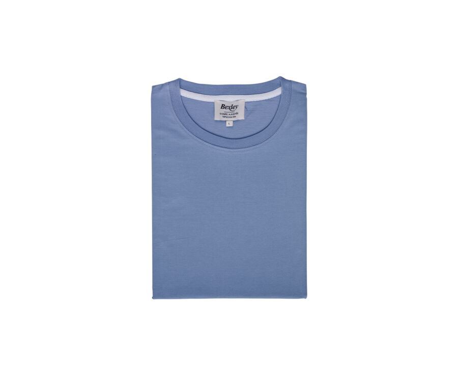 Denim Blue Light organic cotton plain t-shirt - EDGAR III