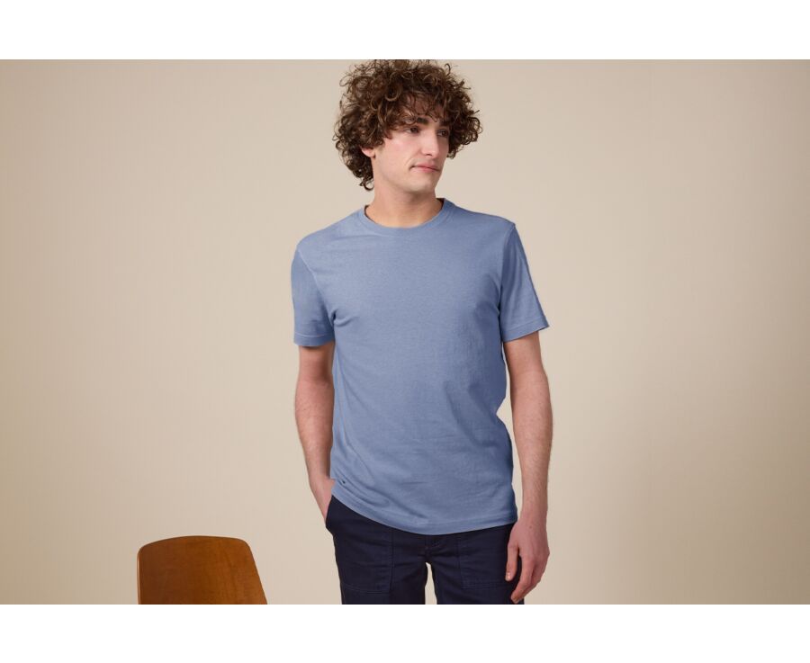 Men’s organic cotton T-shirt - Denim Blue Light - EDGAR III