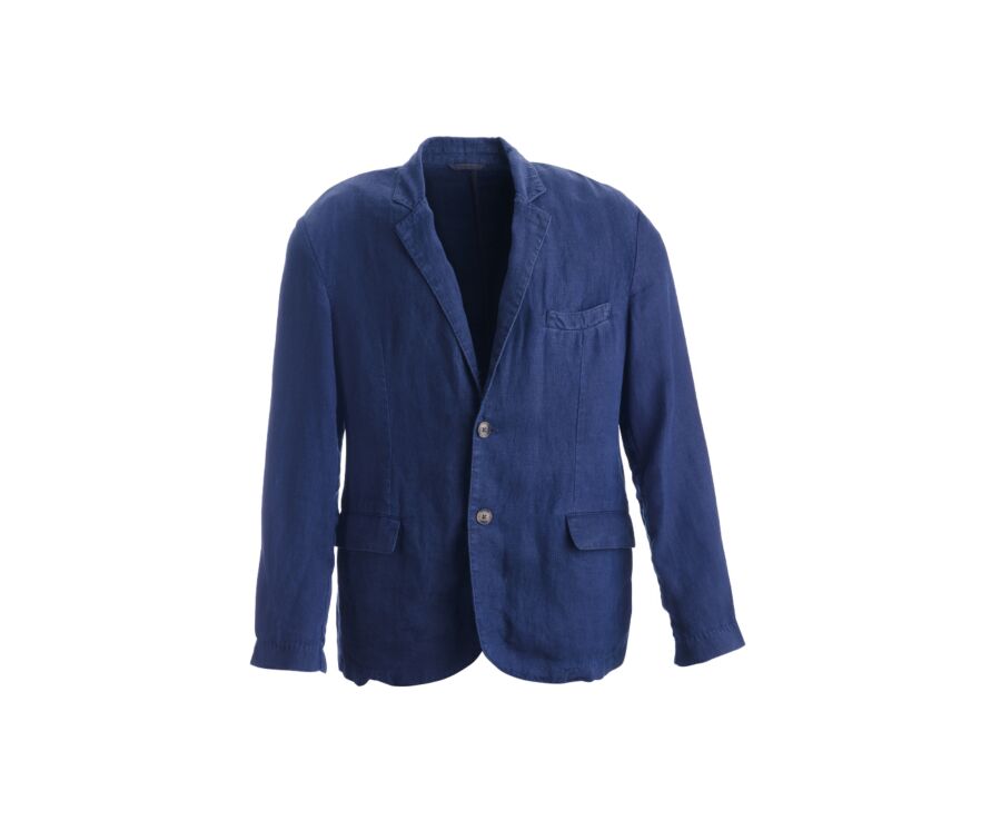 Navy Linen Blazer - LUBIN