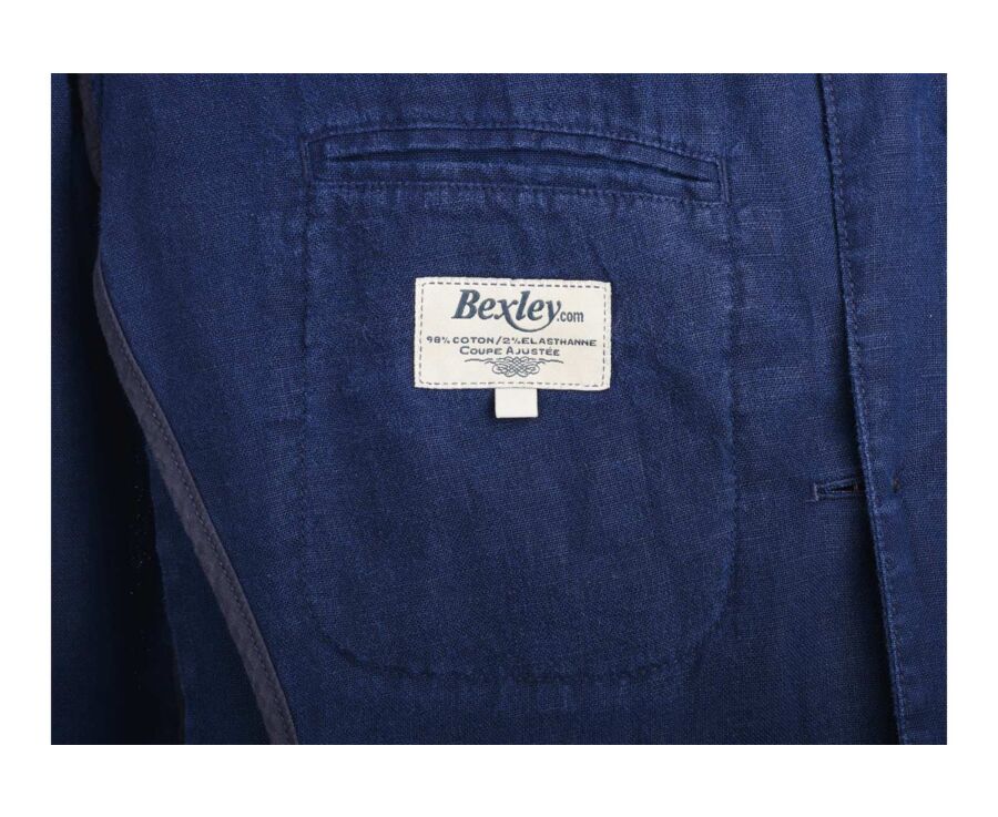 Navy Linen Blazer - LUBIN