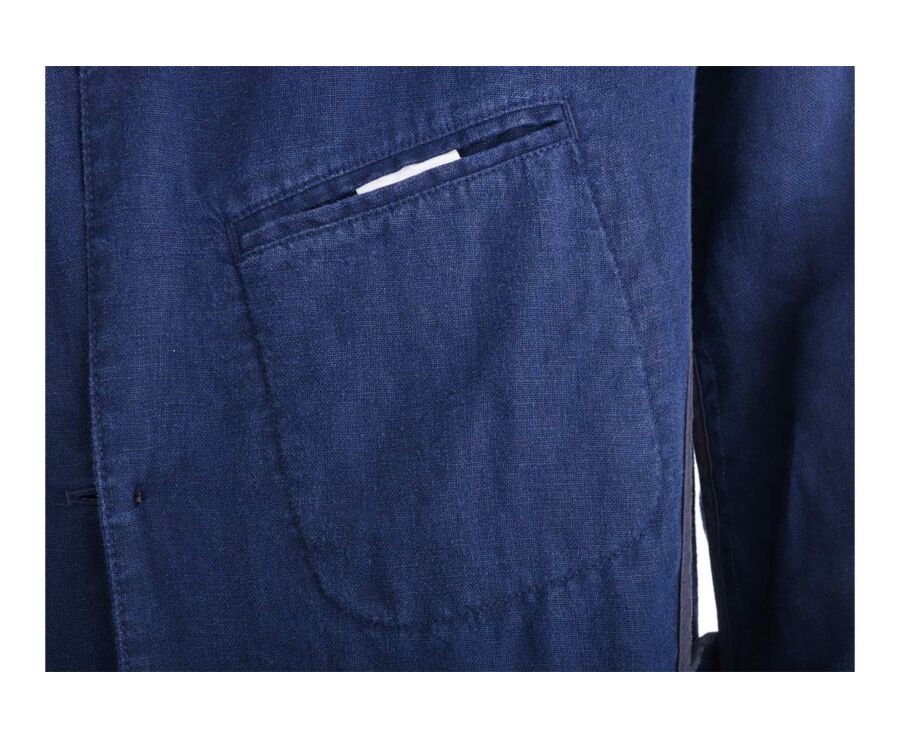 Navy Linen Blazer - LUBIN