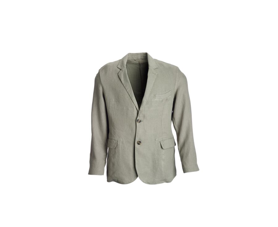 Taupe Linen Blazer - LUBIN