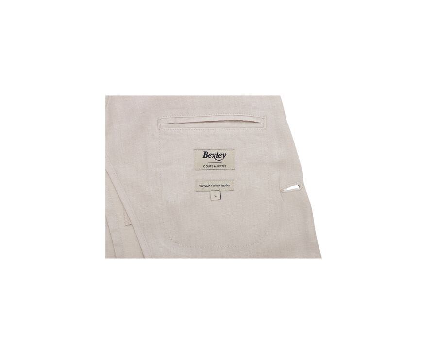 Light Beige Linen Blazer - LUBIN