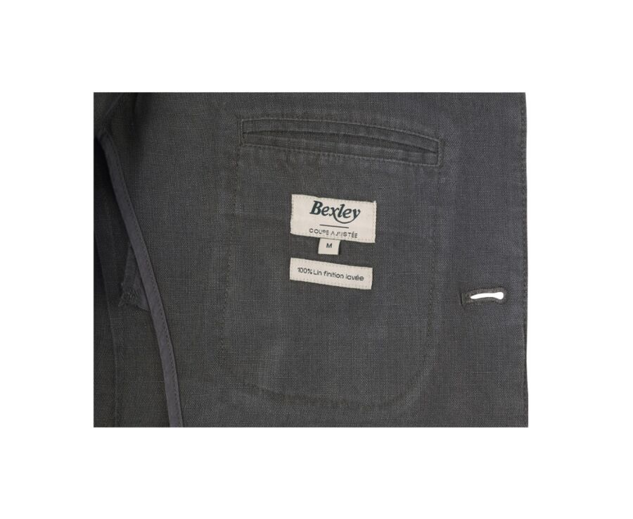 Dark Olive Linen Blazer - LUBIN