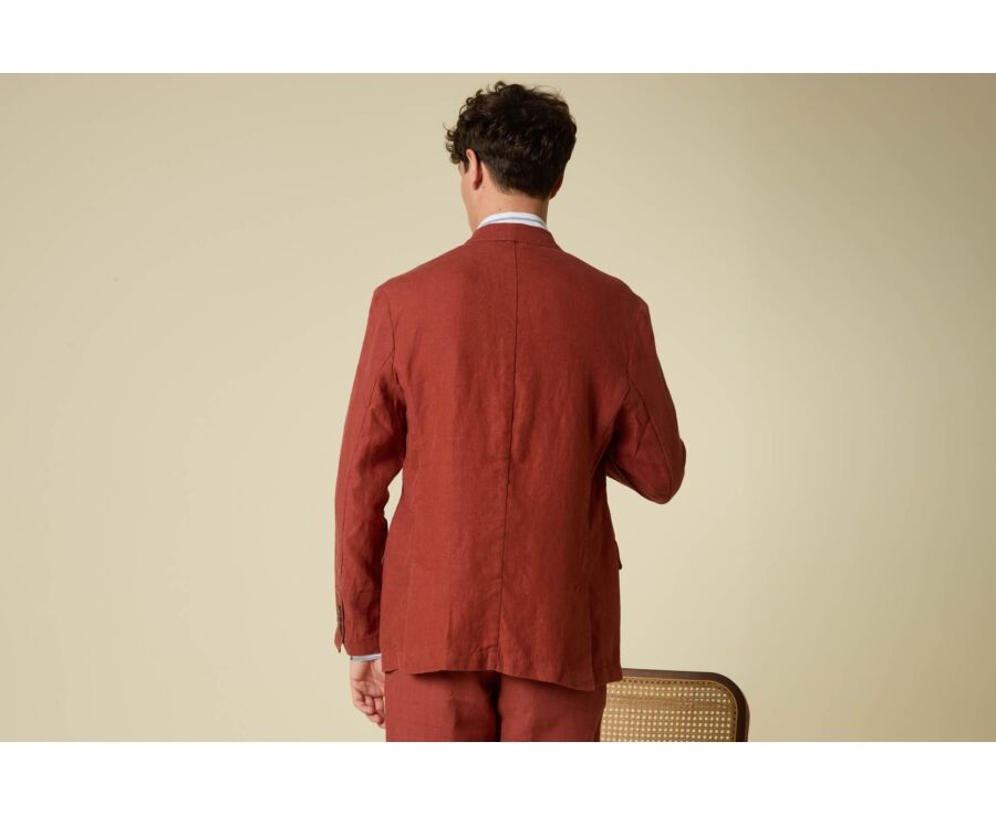 Terracotta Linen Blazer