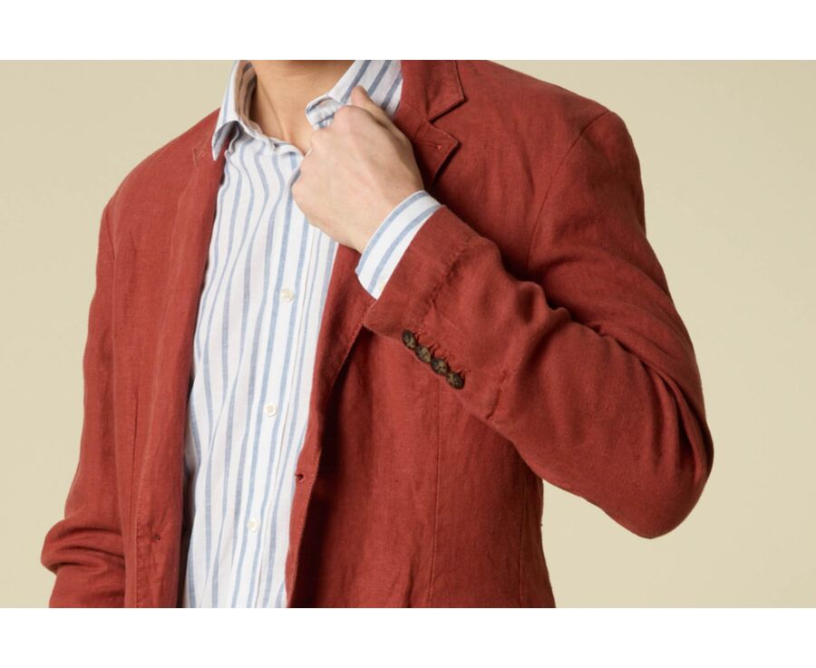 Terracotta Linen Blazer