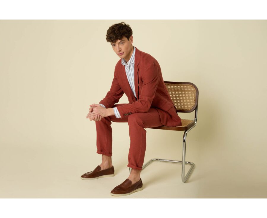 Terracotta Linen Blazer