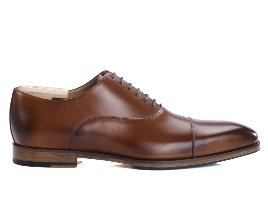 Patina Gold Oxford shoes - Leather outsole & rubber pad - SPEZIA II PATIN
