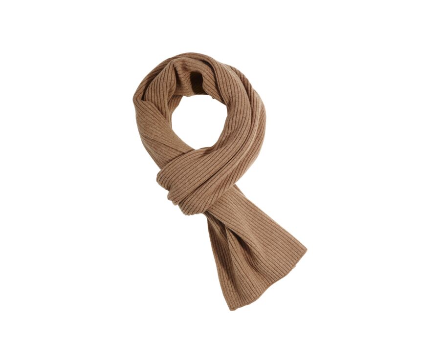 Melange Hazelnut Lambswool Scarf