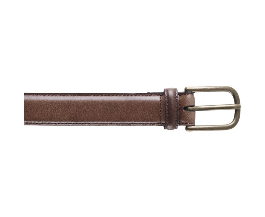 Patina Brown leather Belt for men - SOUTHGATE