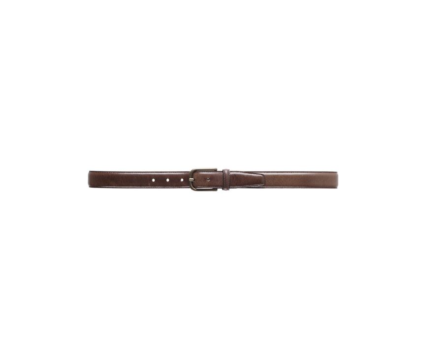 Patina Brown leather Belt for men - SOUTHGATE