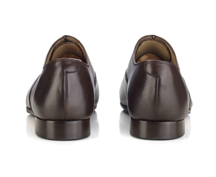 Chocolate Oxford shoes - Leather outsole & rubber pad - LENNOX PATIN
