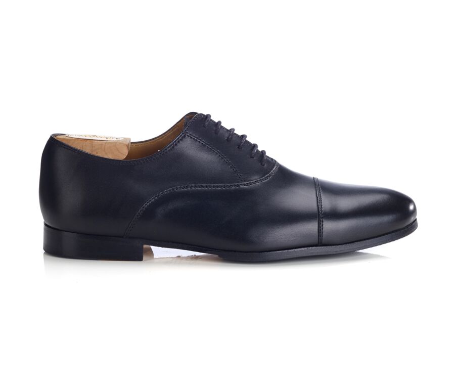 Black Oxford shoes - Leather outsole & rubber pad - LENNOX PATIN