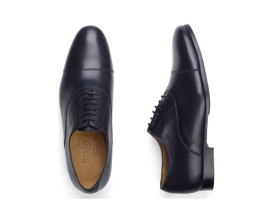 Black Oxford shoes - Leather outsole & rubber pad - LENNOX PATIN