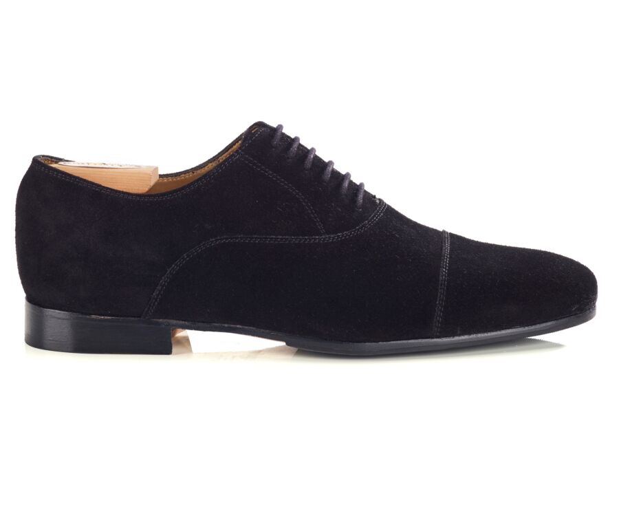 Black suede Oxford shoes - LENNOX PATIN