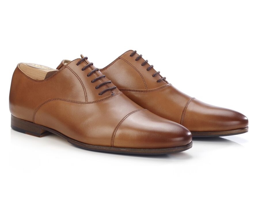 Patina Gold Oxford shoes - Leather outsole & rubber pad - LENNOX PATIN