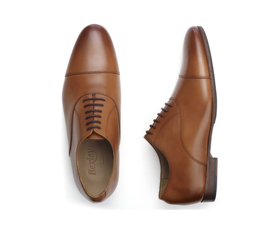Patina Gold Oxford shoes - Leather outsole & rubber pad - LENNOX PATIN