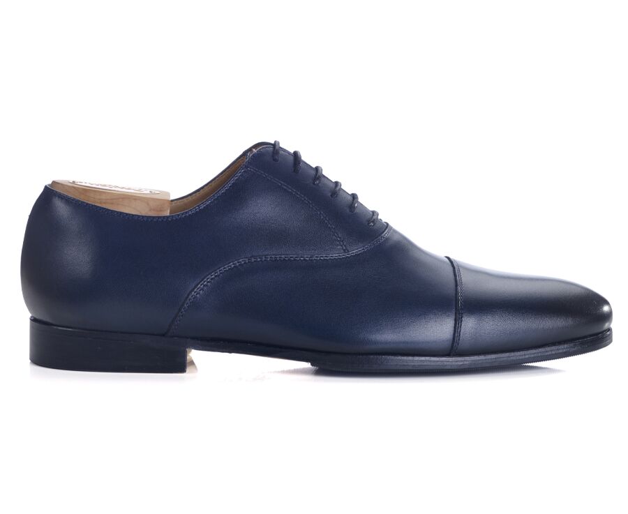 Patina Blue Oxford shoes - Leather outsole & rubber pad - LENNOX PATIN