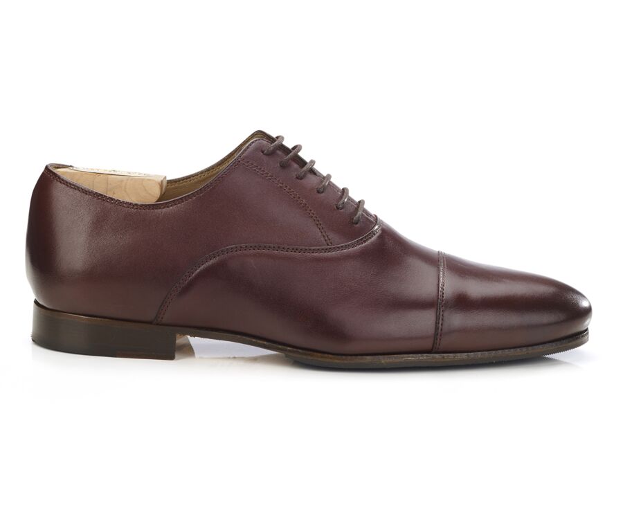 Burgundy Oxford shoes - Leather outsole & rubber pad - LENNOX PATIN