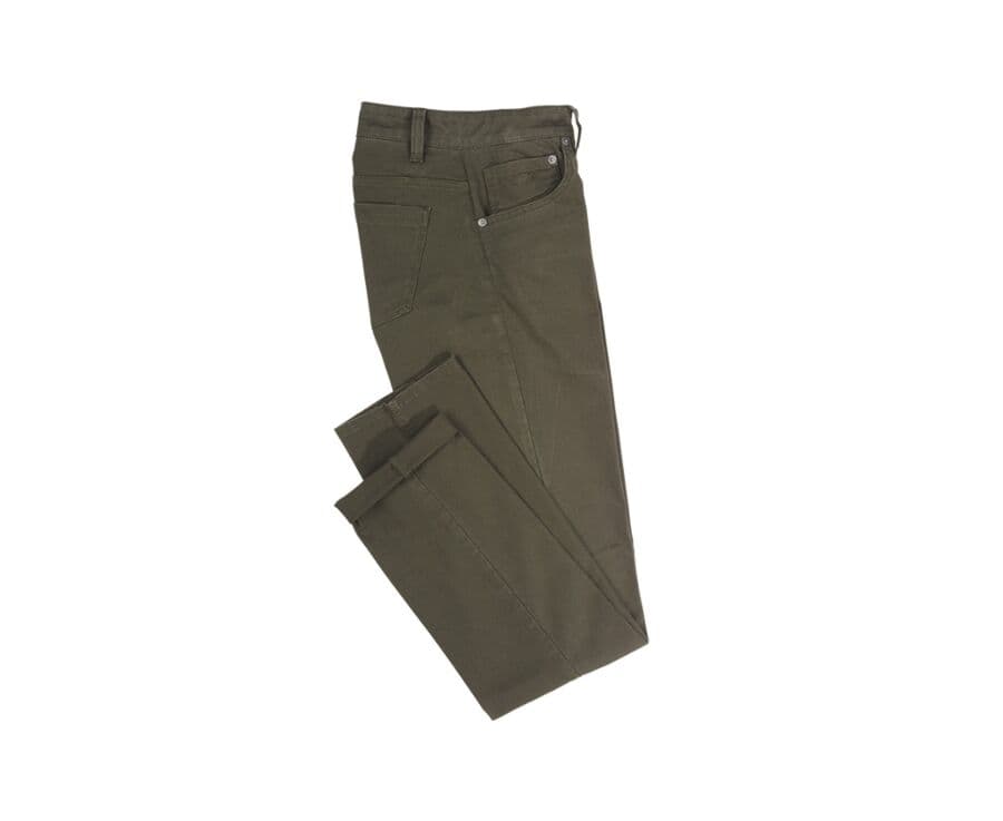 Dark Khaki Men's 5 pocket Trousers Karson | Bexley