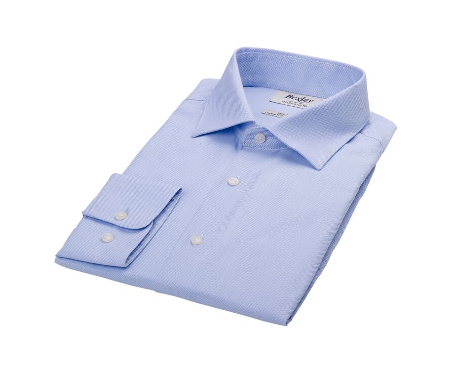 Light blue cotton poplin shirt - Italian collar - OTTAVIO CLASSIC